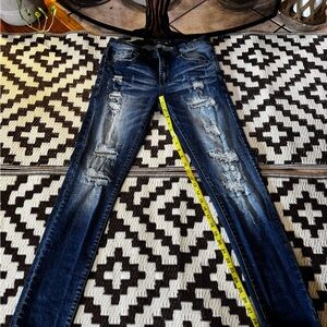 DECIBEL Men's Blue Distressed Jeans.